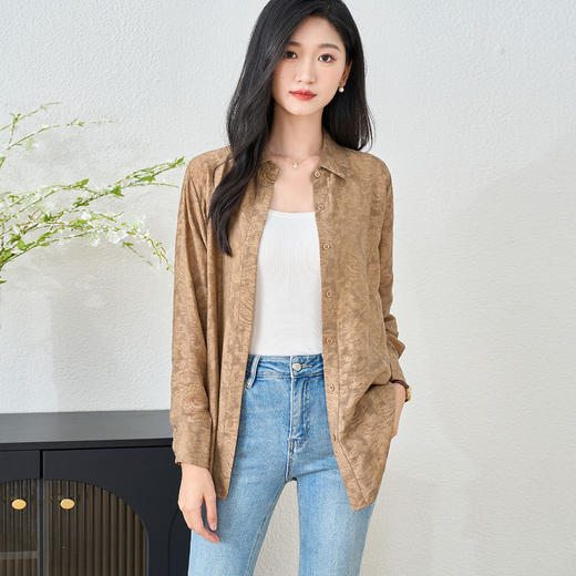 【简约天丝衬衫】百搭知性纯色衬衫长袖衬衣薄款1150 商品图4