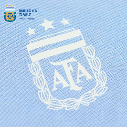 【官方正版】阿根廷国家队 | 夏季天蓝色手写印号T恤儿童款短袖梅西 商品图4