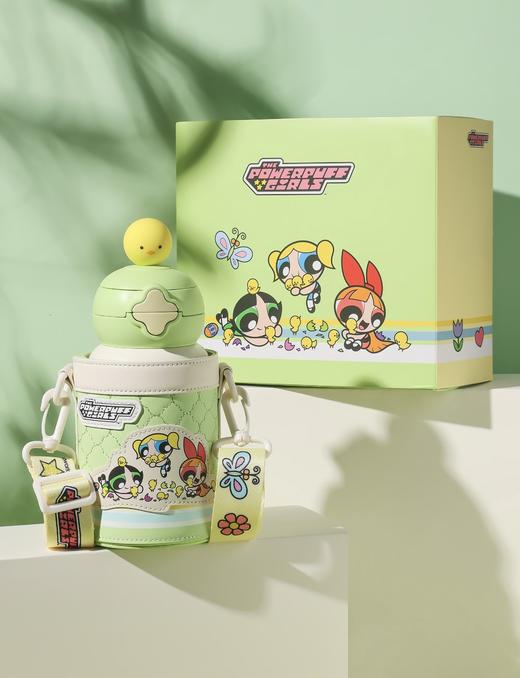 【品牌直发】【杯具熊飞天小女警系列】运动杯 保温杯 双饮杯 塑料杯 316不锈钢 商品图0