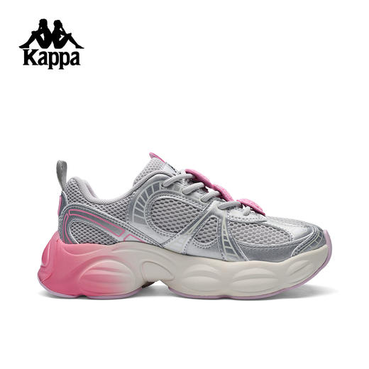 Kappa卡帕背靠背跑鞋女款新款夏季厚底增高老爹鞋网面透气运动鞋K0F65MC99P 商品图2