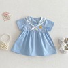 【夏季海军风，可爱满满！】女童小鸭连衣裙新款 夏季儿童可爱海军风 宝宝夏装满版卡通裙子-QQ 商品缩略图5