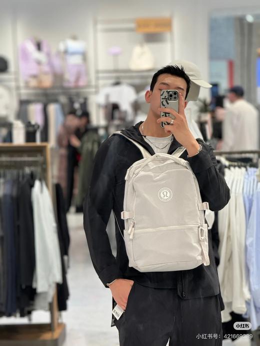 LULU 男女同款 22L格纹面料运动休闲背包/双肩包 Z-15417 商品图1