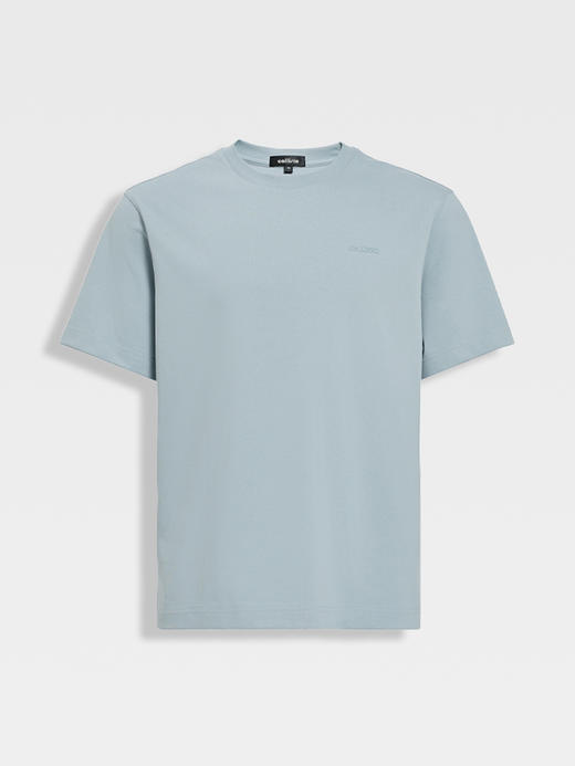 callisto浅绿优质棉混纺基础圆领短T 商品图0