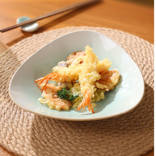 【摩卡釉渐变绿系列窑变餐具】窑变日式餐具面碗碗复古陶瓷家用斗笠碗饭碗餐盘 商品图3