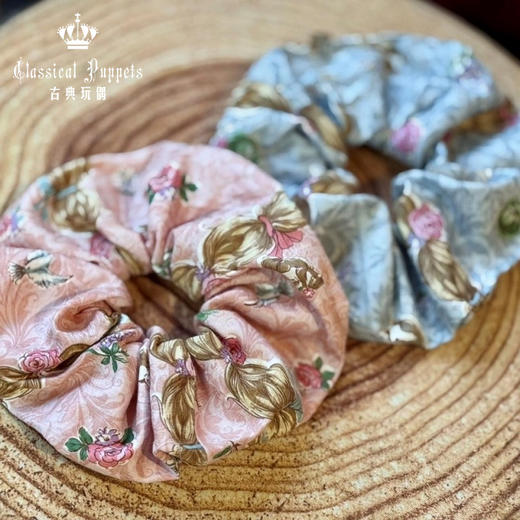 【积分兑换，60天内发货】印花长发公主 发圈 蓝紫色 古典玩偶 Lolita 商品图1