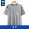 【夏季男士短袖T恤】新款冰丝凉爽透气 中年男装网眼半袖条纹圆领夏装 商品缩略图6
