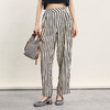 谜底黑白条纹萝卜裤女2024年夏季新品复古通勤西裤长裤242MK0715 商品缩略图0