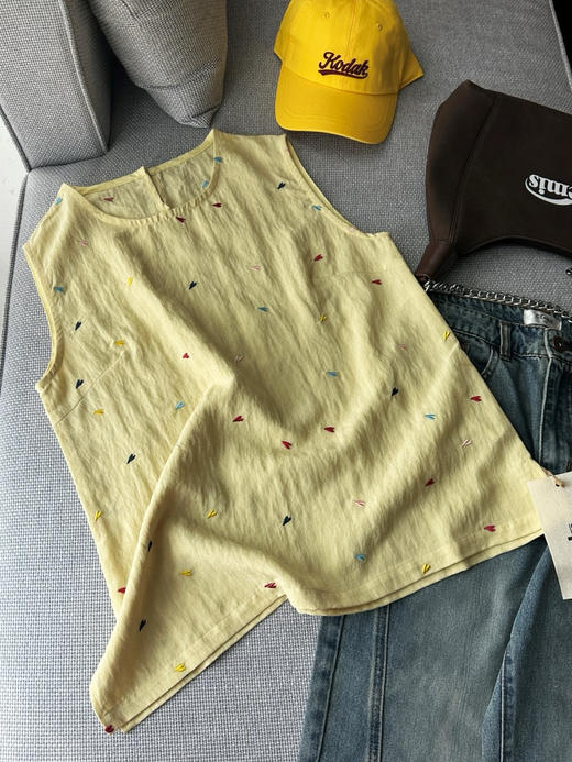 夏季多巴胺彩色爱心无袖背心 商品图9