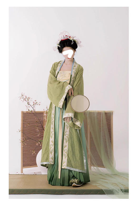 裁缝学苑AS500宋制春夏汉服吊带对襟开衫半身裙套装纸样女装三件套样板 商品图5