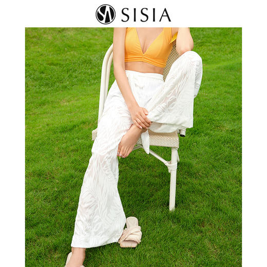 sisia2024新款泳衣女沙滩裤遮肚显瘦防晒宽松薄纱镂空半透明长裤SWC24-02A SWC24-03B 商品图1