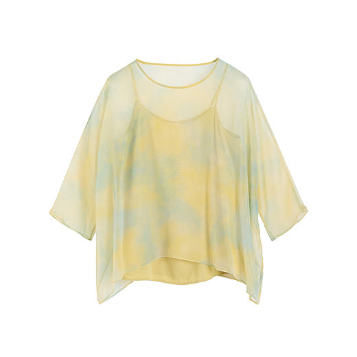 【林栖设计小店】真丝衫吊带衬衣新中式印花无龄感宽松2025夏季新款上衣女两件套1952064 商品图11