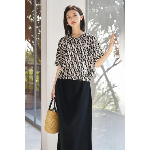 米思阳2025夏季新款独特小众设计衬衫印花时尚减龄气质小衫女 商品图4