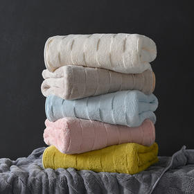 【独立包装5条】珊瑚绒毛巾吸水速干加厚洗澡成人洗脸礼品浴巾