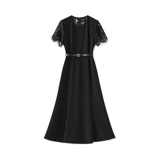 「高货wl」全新升级【铂金会员321/天猫429/差价108】(03702)洛诗琳气质蕾丝钩花拼接连衣裙2025夏季优雅通勤鱼尾裙女 商品图4