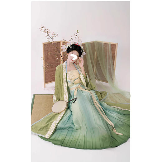 裁缝学苑AS500宋制春夏汉服吊带对襟开衫半身裙套装纸样女装三件套样板 商品图3