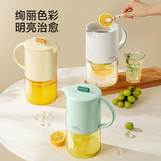 【6F】多样屋（TAYOHYA）UKA半包款玻璃壶冷水壶耐高温加厚防爆高硼硅玻璃杯家用果茶水壶 半包冷水壶 1500ml 商品图6