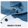 半身缘男装 夏季半袖拼色间条纹爸爸装宽松短袖POLO衫252312M03912188 商品缩略图4