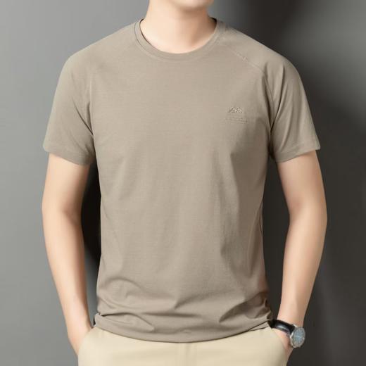 【手搓薄荷香圆领短袖t恤】男夏季高级感纯色速干男士体恤打底衫 商品图4