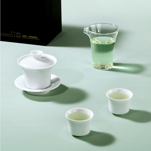 小罐茶爆款茶具：踏清风·马蹄盖碗套组内含盖碗x1、茶杯x4、公道杯 x1送礼礼盒大气 商品图7