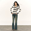 Ariseism 没事复古修身连帽条纹针织衫女春季新款上衣 商品缩略图4