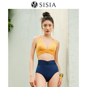 sisia2025新款泳衣女泡温泉性感高腰海岛显瘦比基尼女士绝美泳衣SWT23-06B