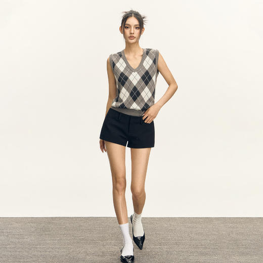 Ariseism 美式复古A字低腰休闲西装短裤女夏季新款 商品图3