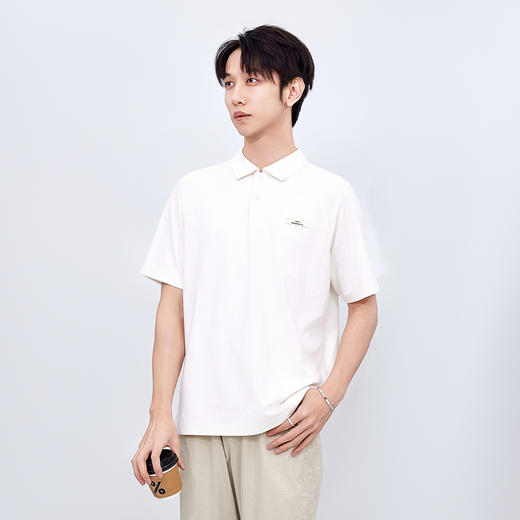 【新品上新】HX 夏季翻领短袖T恤微宽松Z102520100101 商品图2