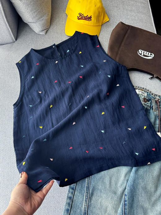 夏季多巴胺彩色爱心无袖背心 商品图10