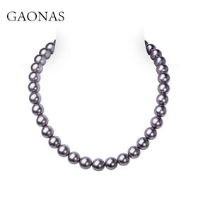 GAONAS  紫韵天成 经典12mm紫色珠项链11462XPR