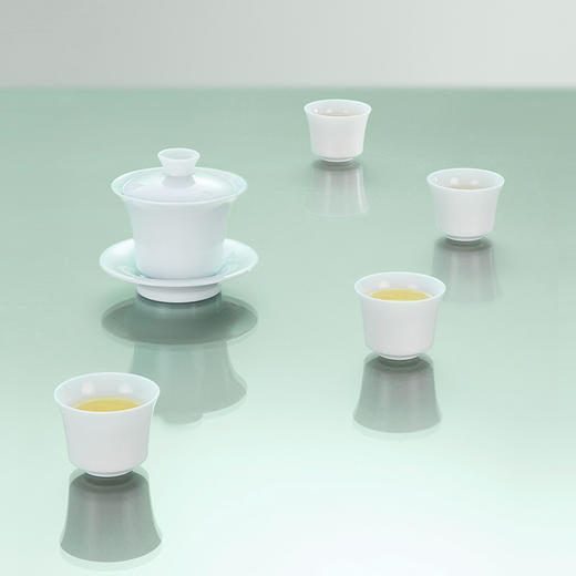 小罐茶爆款茶具：踏清风·马蹄盖碗套组内含盖碗x1、茶杯x4、公道杯 x1送礼礼盒大气 商品图8