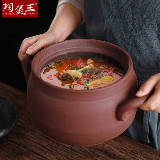 【如意汤煲古朴】陶煲王老式无釉砂锅炖锅家用燃气明火耐高温干烧锅煲汤砂锅土砂锅 商品图4