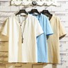 【亚麻短袖短裤套装】中国风宽松大码 V领t恤夏季潮流休闲运动两件套 休闲装 商品缩略图1