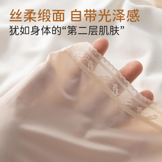【宛如第二层肌肤】透梦--冰氧无痕蕾丝打底安全裤 薄如蝉翼轻盈透气 软糯冰凉无痕收腹 不夹臀不卷边 三分版型防走光不外露 一裤三穿自然隐形！ 商品图5