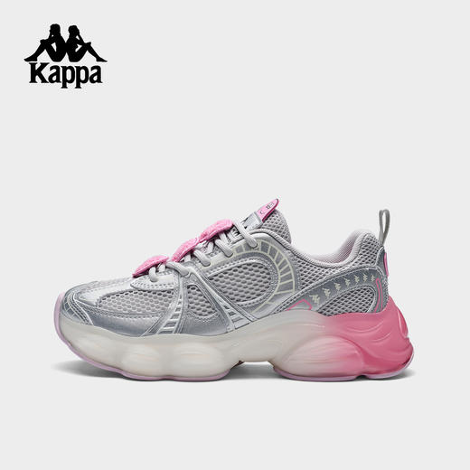 Kappa卡帕背靠背跑鞋女款新款夏季厚底增高老爹鞋网面透气运动鞋K0F65MC99P 商品图0