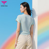 悠妍简约V领短袖T恤DX25529 莱赛尔天丝面料瑜伽服女运动上衣 商品缩略图3