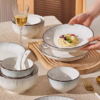 邂逅法式浪漫❗【渐变灰现代时光高品质陶瓷餐具系列】一日三餐🍽️好好吃饭～💕 ✅ 渐变银河灰🌌色系，瓷质细腻典雅大气 ✅ 1350°高温烧制 釉下彩工艺 商品缩略图3