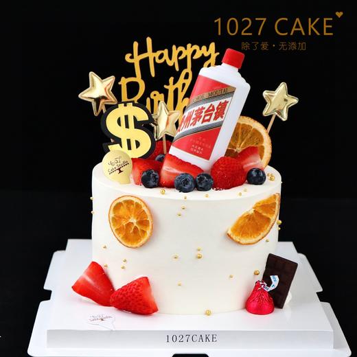 1027CAKE  |  茅台 水果装饰 长辈 男士专属蛋糕 商品图0