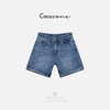 COCO ZONE 刘一一【100棉】复古做旧水洗高腰牛仔短裤CD1A0699 商品缩略图2