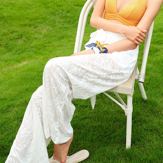 sisia2024新款泳衣女沙滩裤遮肚显瘦防晒宽松薄纱镂空半透明长裤SWC24-02A SWC24-03B 商品图7