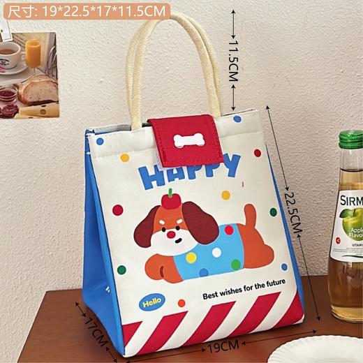 【大容量保温保鲜，卡通设计超可爱！】可爱便当包上班族 大容量手提袋 卡通保温保鲜袋 学生饭盒包-QQ 商品图4