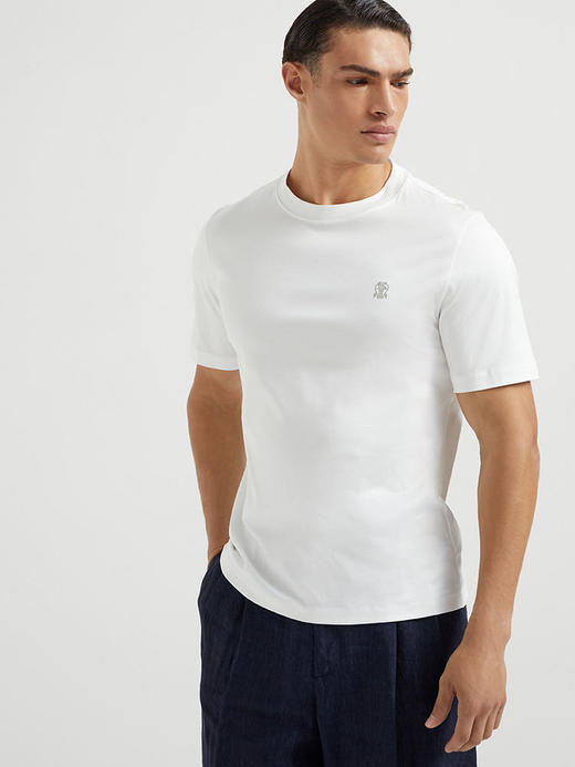 BC 意式轻奢 新款纯棉刺绣徽标圆领短袖T恤 Z-15415 商品图1