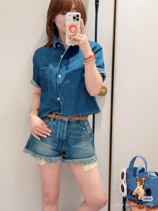 65-3 渠道圆正 lew 流苏牛仔短裤 中腰 167/135穿40码刚好 商品图8