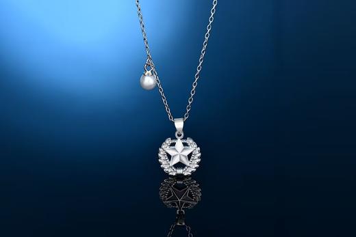 【唯你系列】新款925银锆石贝珠项链手链ss 商品图2