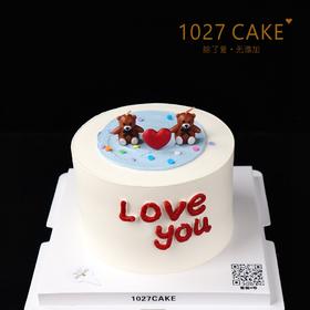 1027CAKE  | 小熊蜡烛蛋糕 纪念日 情人节