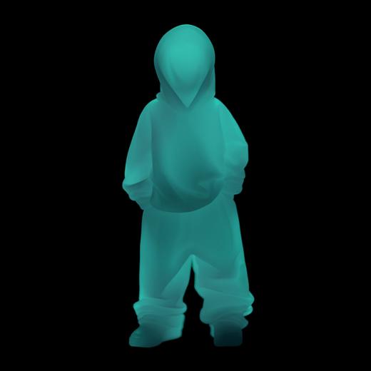 黄玉龙《我不是玩具-向上》白色夜光雕塑 商品图2