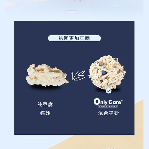 【到手6包】onlycare经典混合豆腐膨胀土混合猫砂2.4kg/包 除臭活性炭无尘 商品图2