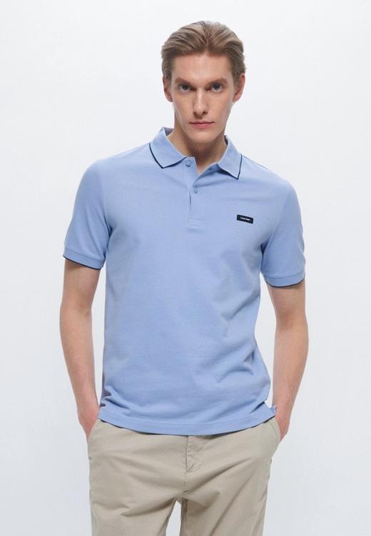 西K 字母小标 翻领短袖POLO衫 TX525 商品图2