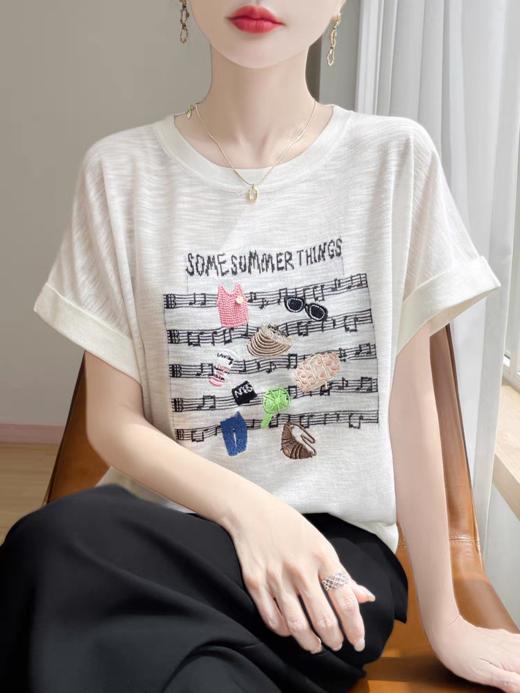 剪吊牌最快的一次!!! 【竹节麻T恤】微微落肩 是又凉快又显瘦❤️  夏天穿可太舒服了🧊 商品图3