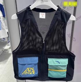 【超值】安踏男童专柜夏秋宽松再生聚酯纤维梭织马甲352436604