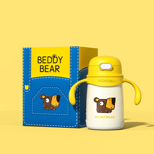 BEDDYBEAR杯具熊 一杯两用学饮保温杯儿童卡通吸管杯背带水瓶 400ml 商品图5